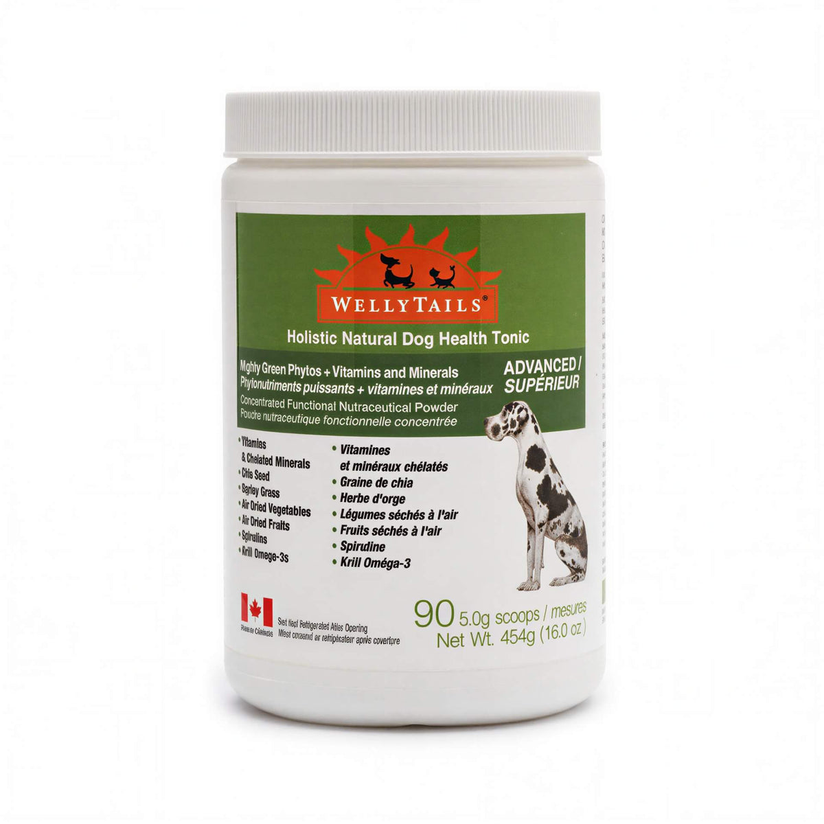 WellyTails Mighty Green phytonutrients vitamins and minerals food topper for dogs – photo 1 of 4
