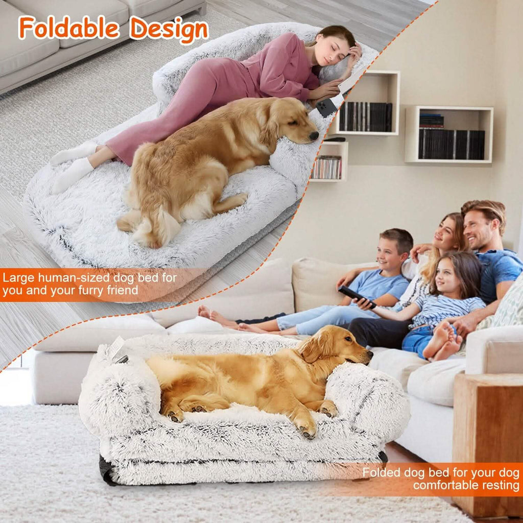 Human-Sized Dog Bed Napping Bed with Washable Zipped Cover – photo 9 of 13