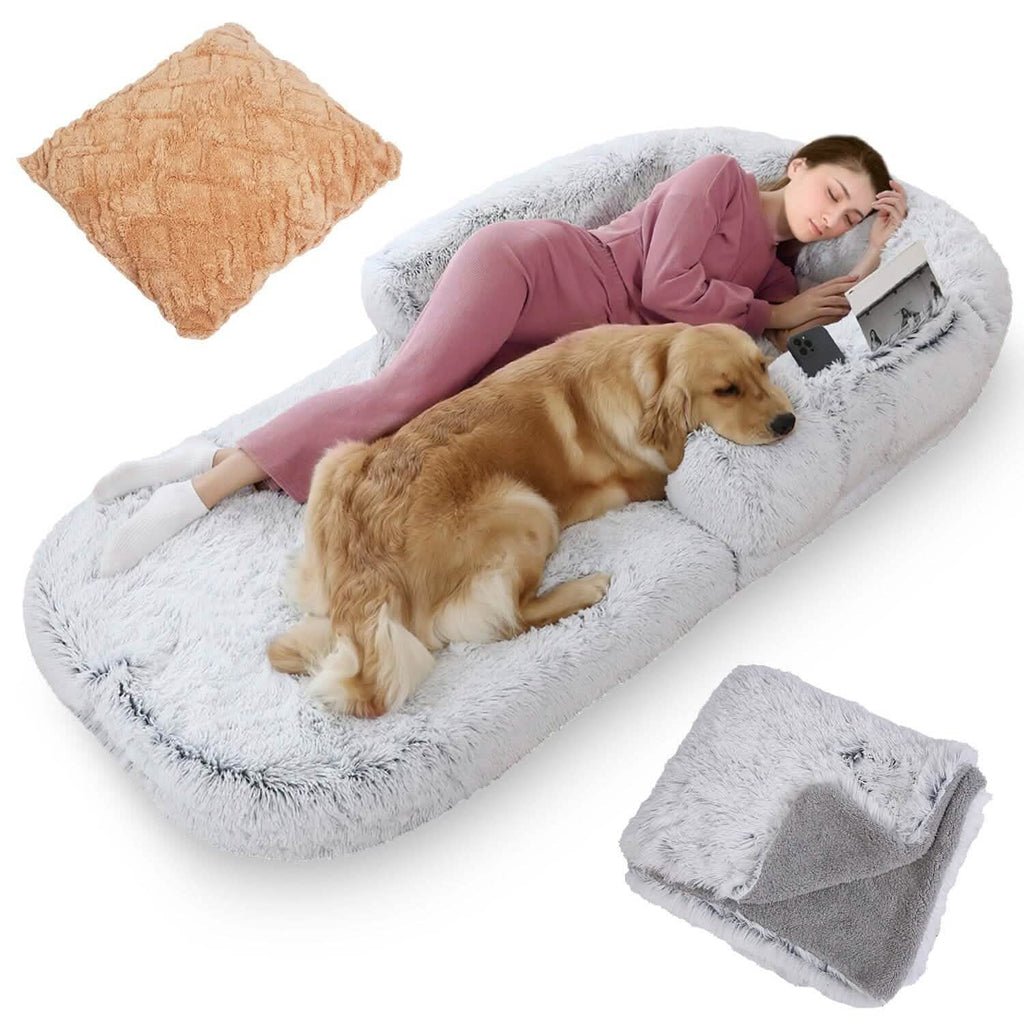 Human-Sized Dog Bed Napping Bed with Washable Zipped Cover – photo 1 of 13