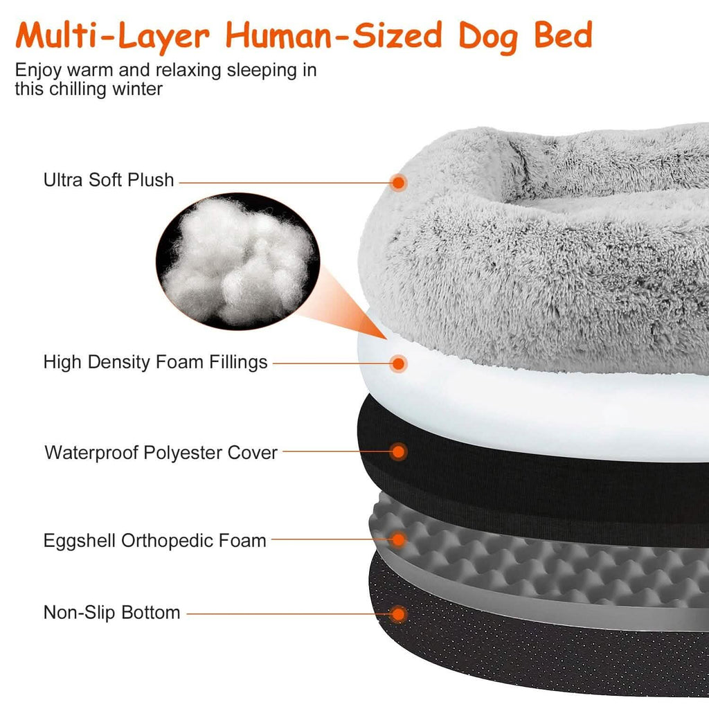 Human-Sized Dog Bed Napping Bed with Washable Zipped Cover – photo 4 of 13