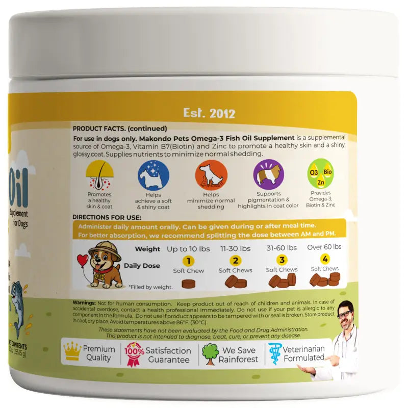 Omega 3 for Dogs - Salmon Oil - 120 Soft Chews – alternate view 11