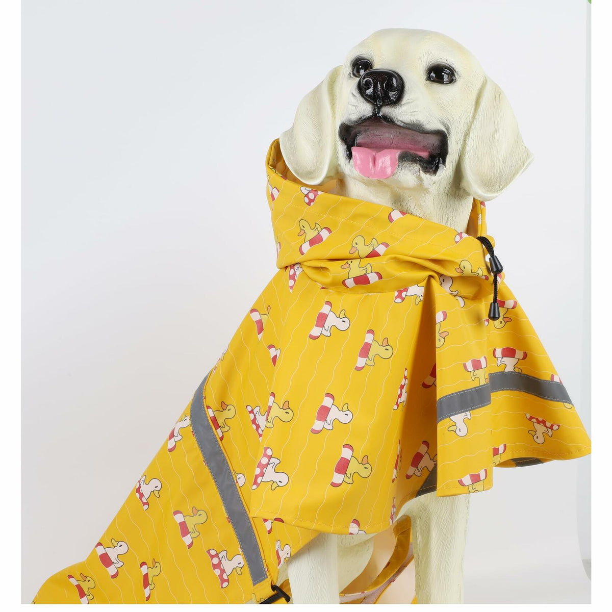 HAPEE Dog Raincoat Reflective Hooded Poncho, Yellow, Size 20 in – photo 3 of 7