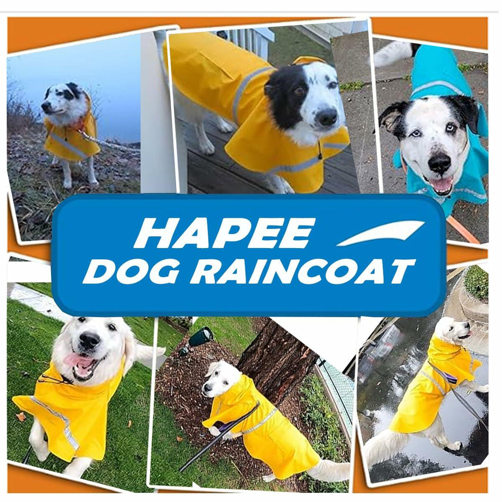 HAPEE Dog Raincoat Reflective Hooded Poncho, Yellow, Size 20 in – photo 5 of 7
