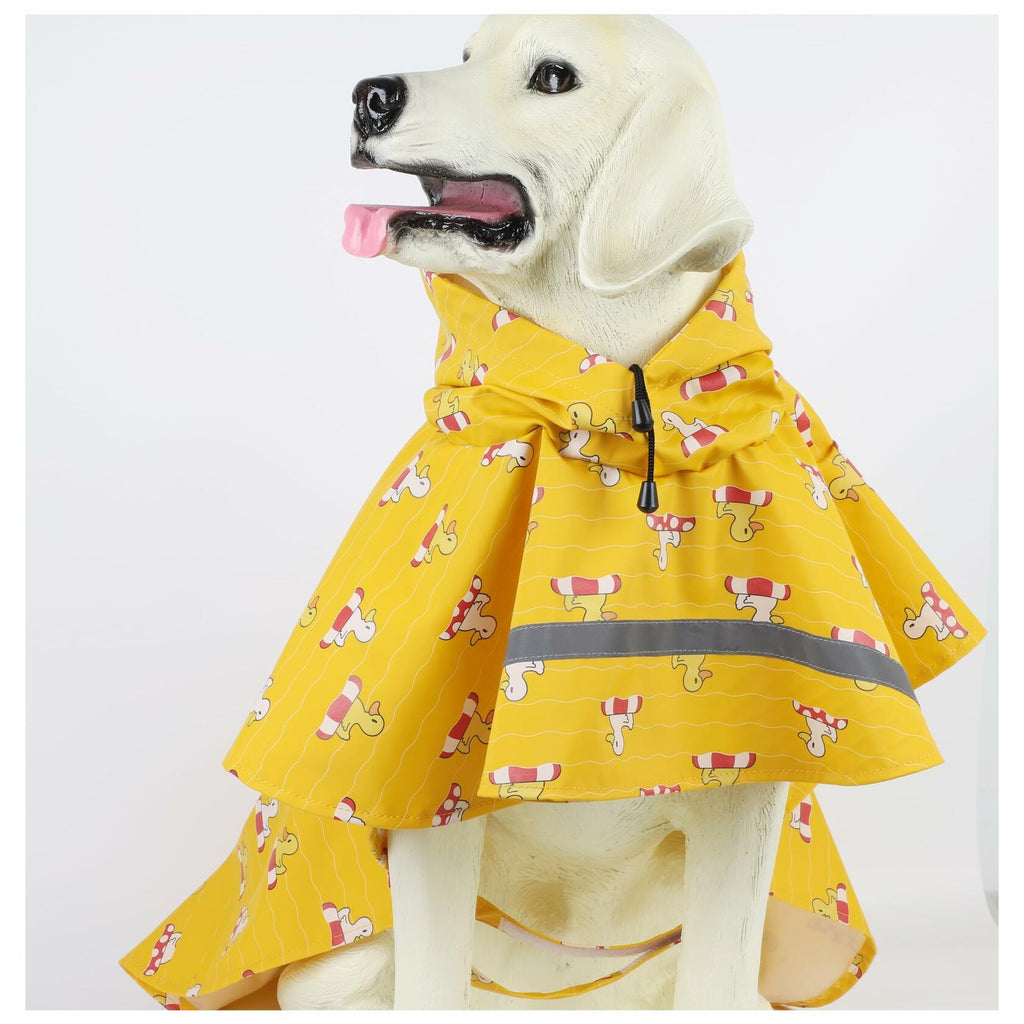 HAPEE Dog Raincoat Reflective Hooded Poncho, Yellow, Size 20 in – photo 7 of 7