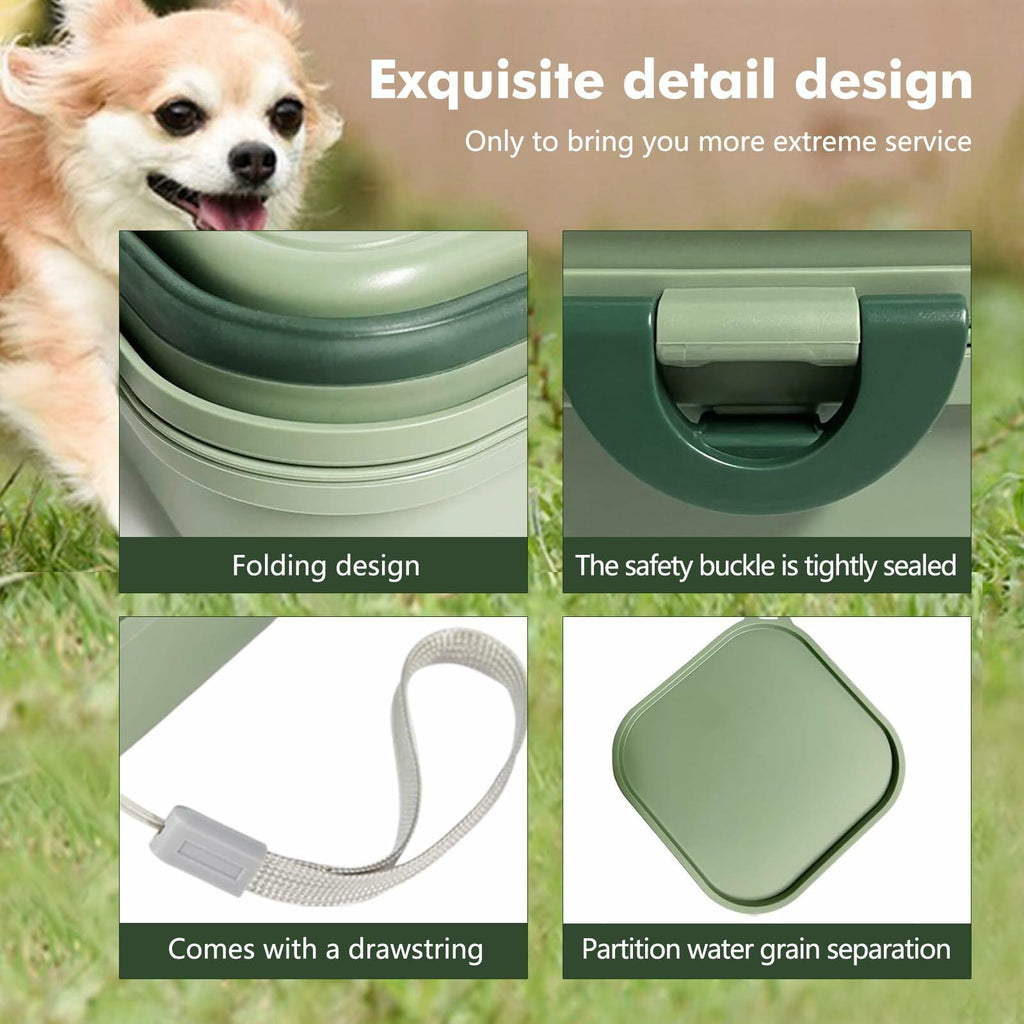 Collapsible Dog Bowl with Lid 2-in-1 Travel Food & Water Bowl, 60 oz – photo 5 of 8