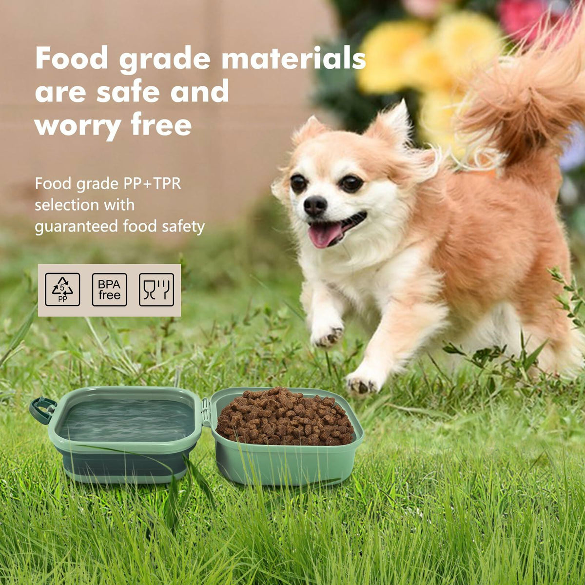 Collapsible Dog Bowl with Lid 2-in-1 Travel Food & Water Bowl, 60 oz – photo 7 of 8