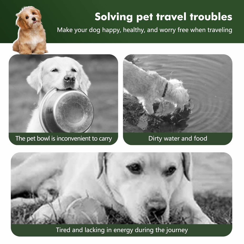 Collapsible Dog Bowl with Lid 2-in-1 Travel Food & Water Bowl, 60 oz – photo 3 of 8