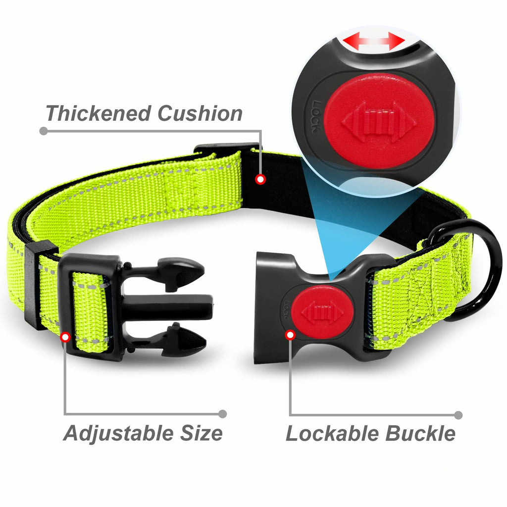 Htnlbqy Reflective Dog Leash Reinforced Nylon, Padded Handle, 5 FT, Bright Green – photo 3 of 7
