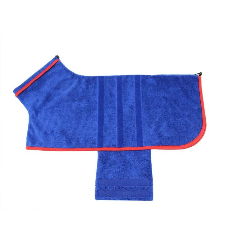 Periflowin Dog Drying Coat Microfiber Bathrobe Towel, Blue, Size M – photo 7 of 7