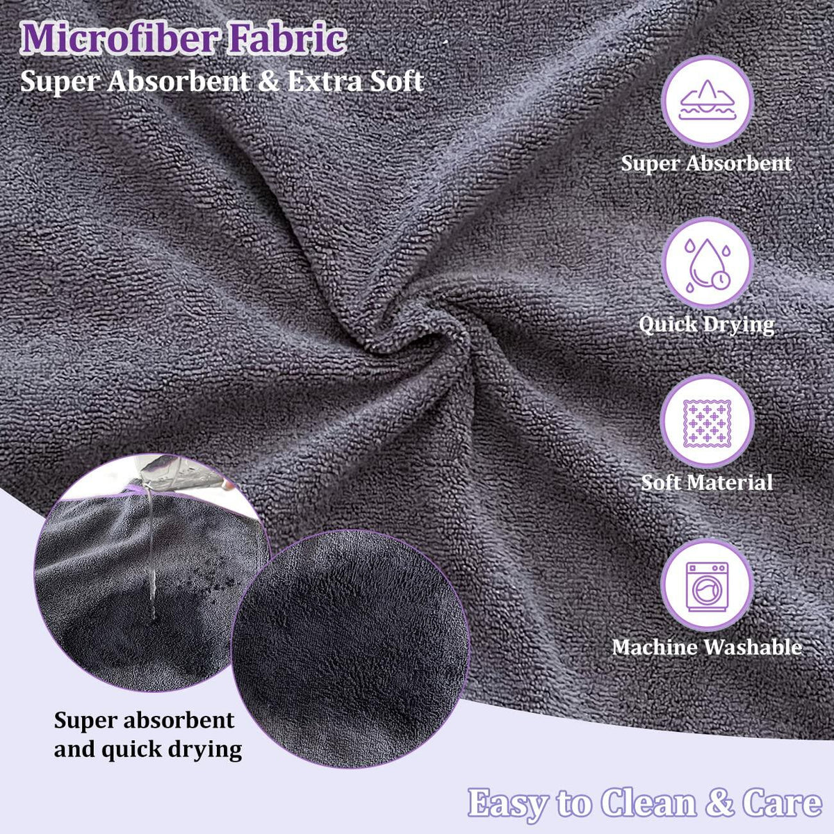 Periflowin Dog Drying Coat Microfiber Bathrobe Towel, Blue, Size M – photo 4 of 7