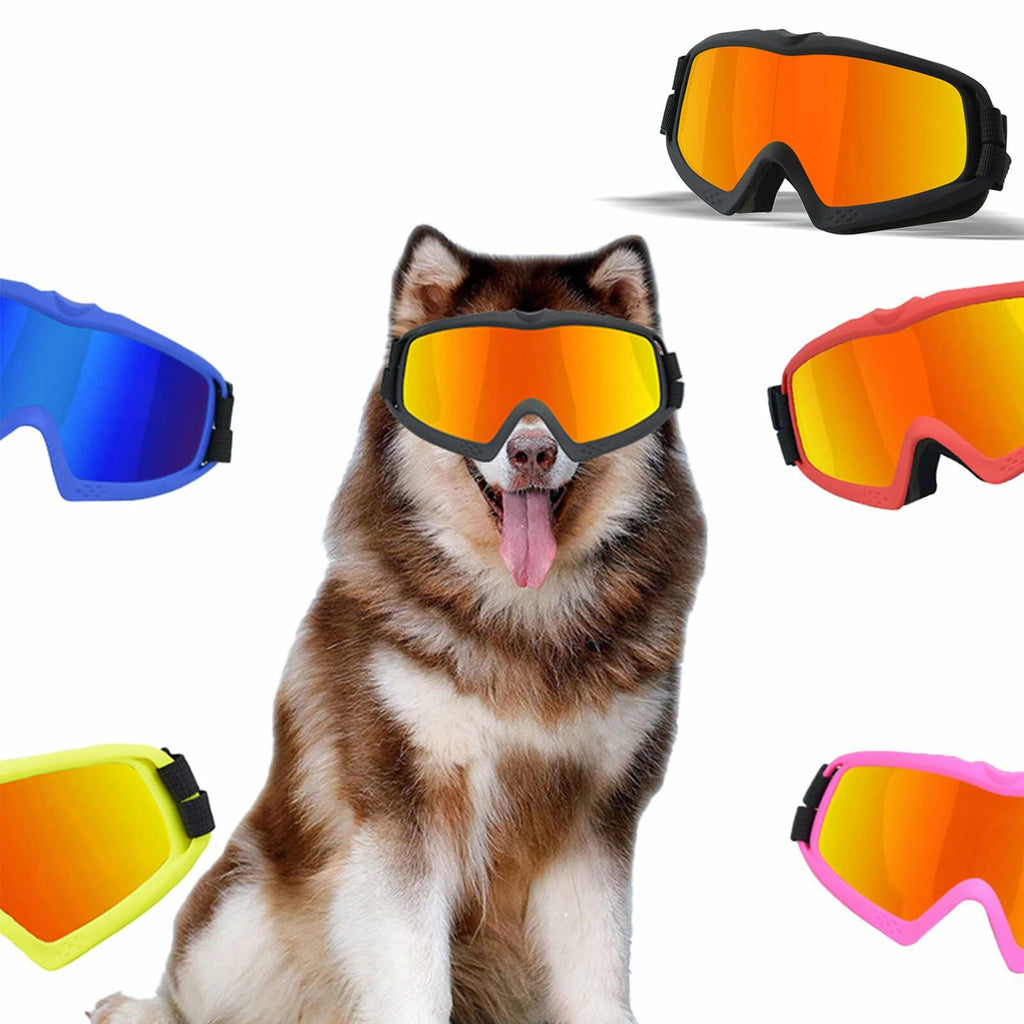 GDSanlian Dog Sunglasses UV-Proof Goggles with Adjustable Strap, Black/Red, Large – photo 1 of 7