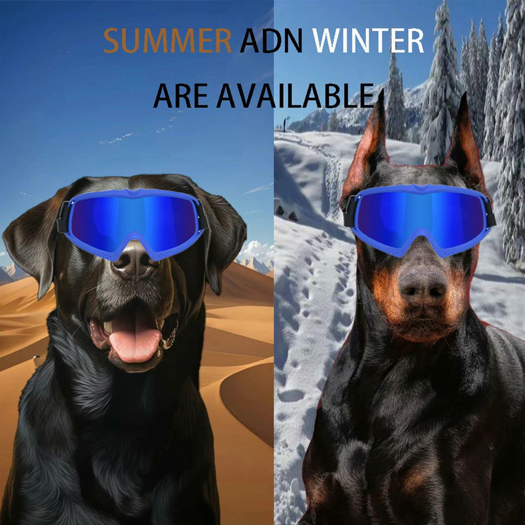 GDSanlian Dog Sunglasses UV-Proof Goggles with Adjustable Strap, Black/Red, Large – photo 6 of 7