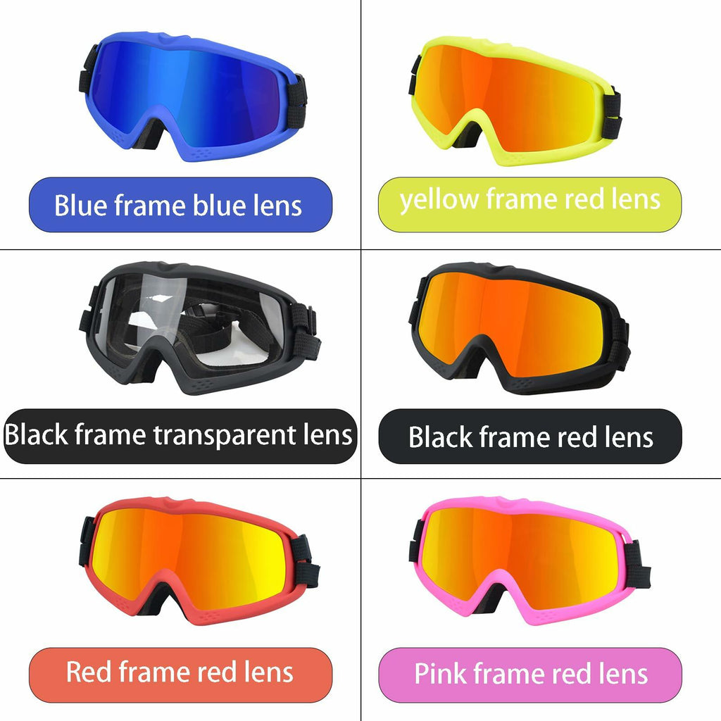 GDSanlian Dog Sunglasses UV-Proof Goggles with Adjustable Strap, Black/Red, Large – photo 2 of 7
