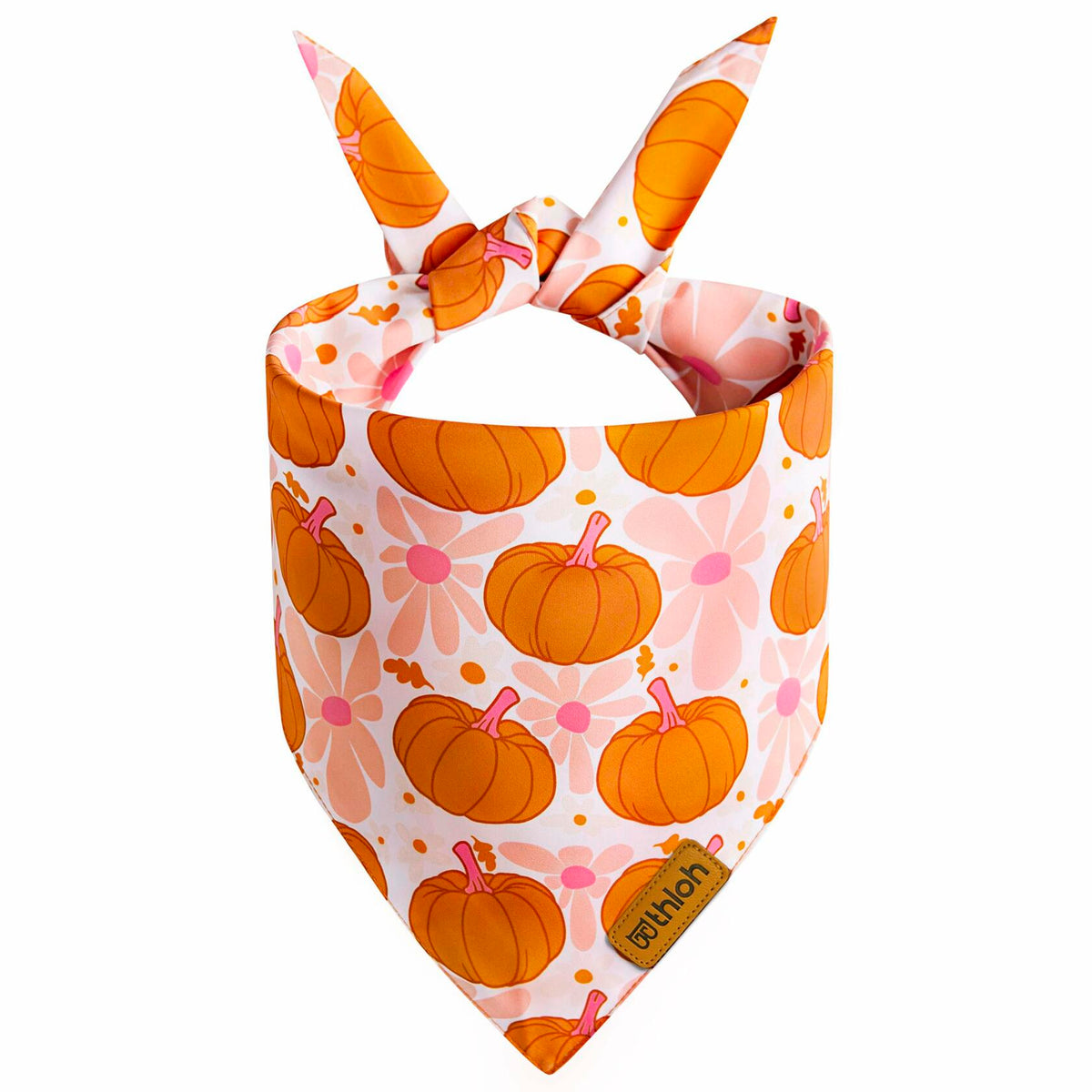THLOH Fall Dog Bandanas Reversible Pumpkin & Leaf, Orange, 2-Pack, Large – photo 6 of 6