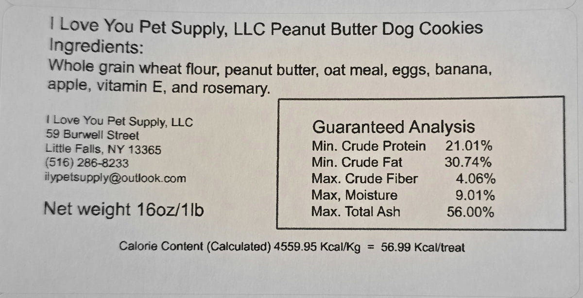 Peanut Butter Dog Cookies – detail