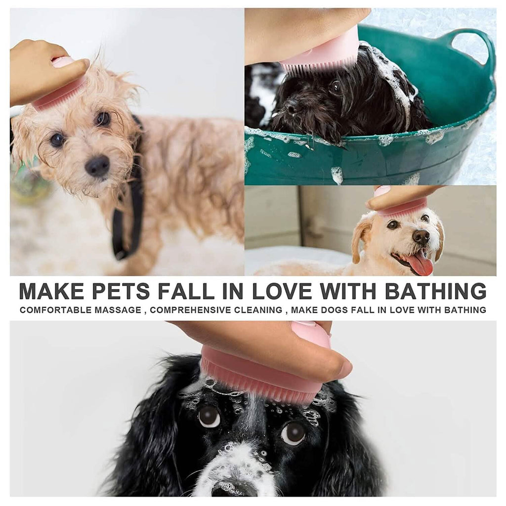 Pet Bath Brush and Shampoo Dispenser Silicone Scrubber – photo 8 of 9