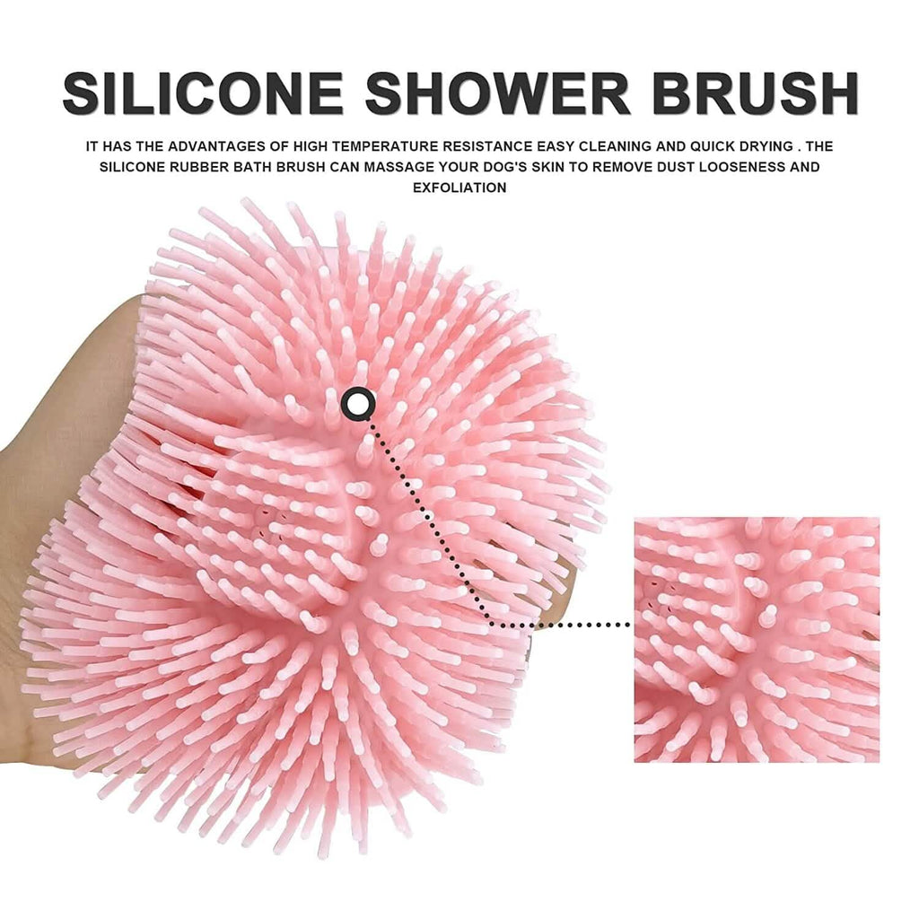 Pet Bath Brush and Shampoo Dispenser Silicone Scrubber – photo 5 of 9