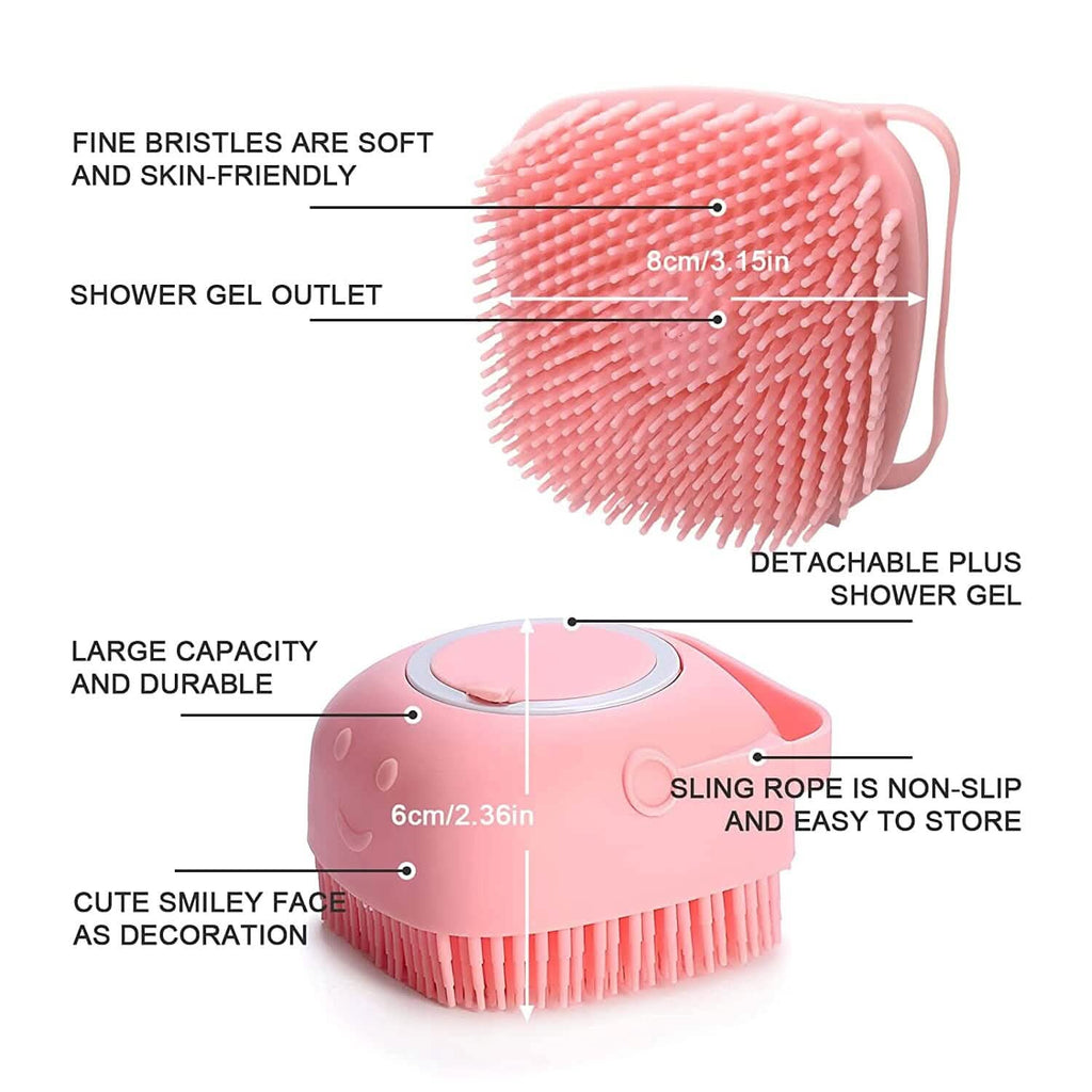 Pet Bath Brush and Shampoo Dispenser Silicone Scrubber – photo 6 of 9