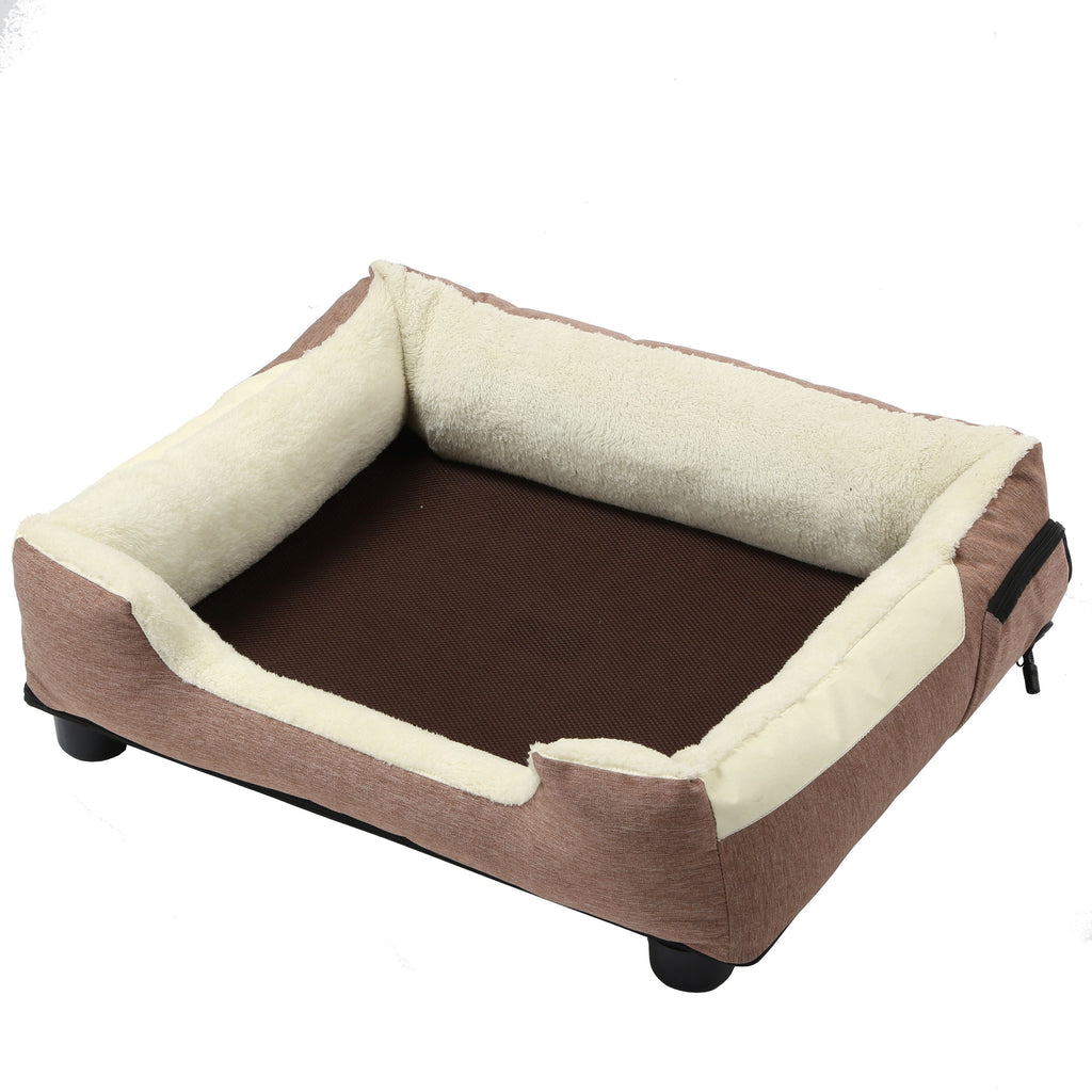 Smart temperature-control dog bed with memory foam cushion