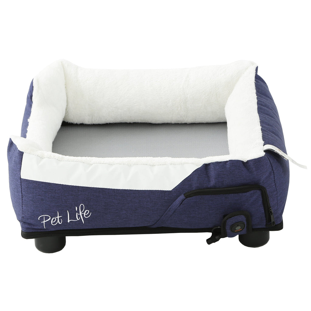 Smart temperature-control dog bed with memory foam cushion