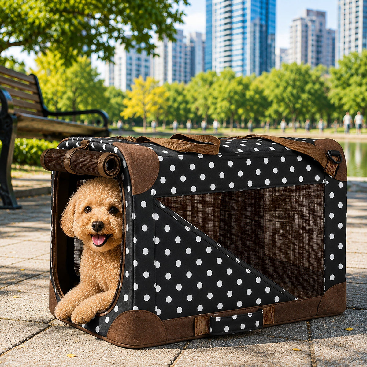Pet Life 360° Vista View Soft Folding Metal Framed Dog Crate – alternate view 22