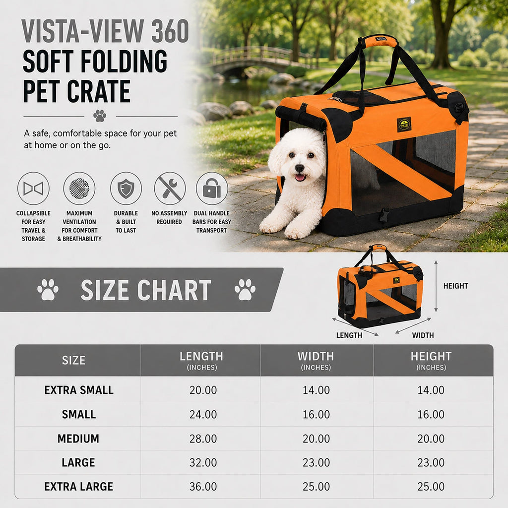 Pet Life 360° Vista View Soft Folding Metal Framed Dog Crate – alternate view 16