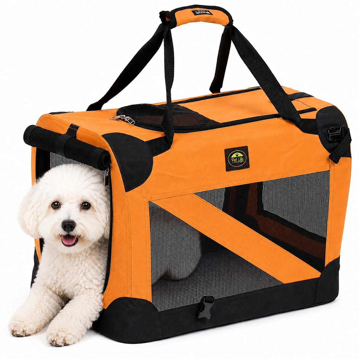 Pet Life 360° Vista View Soft Folding Metal Framed Dog Crate – alternate view 9