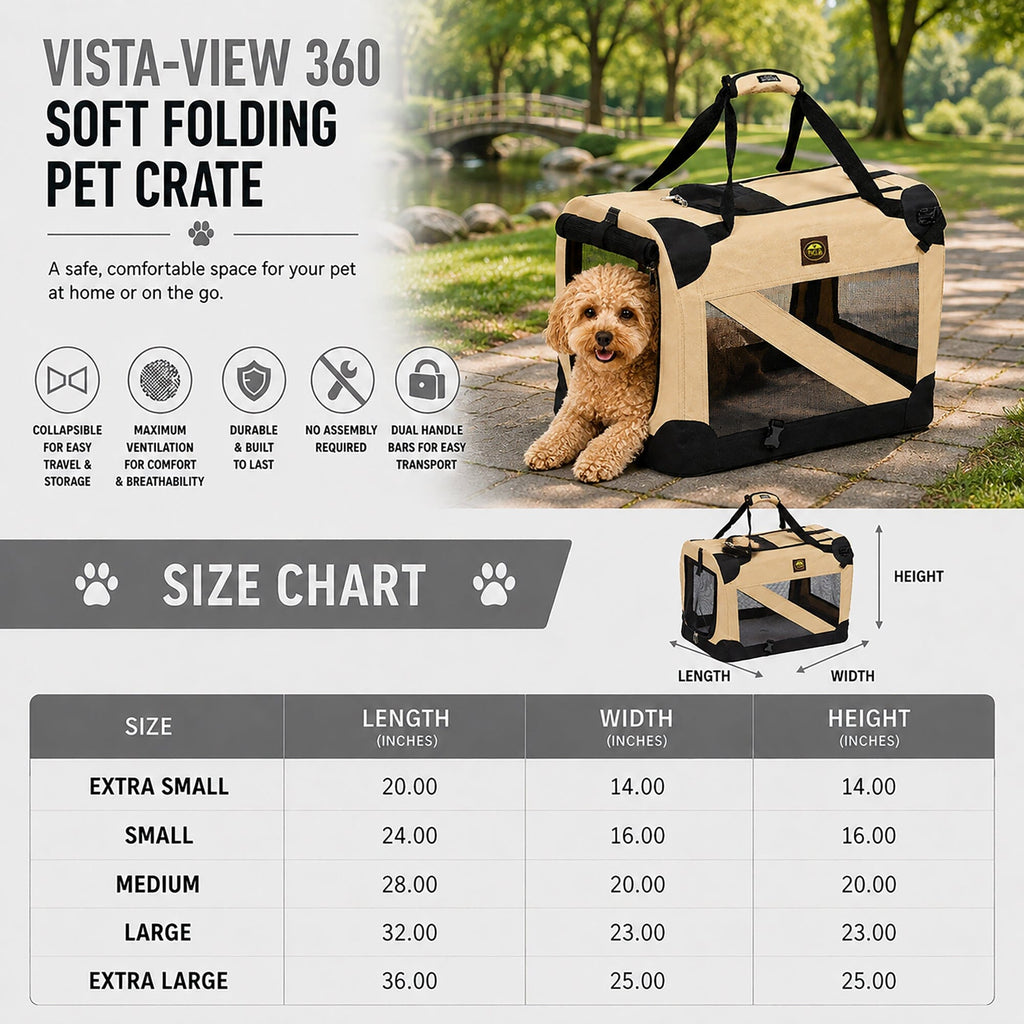 Pet Life 360° Vista View Soft Folding Metal Framed Dog Crate – alternate view 8
