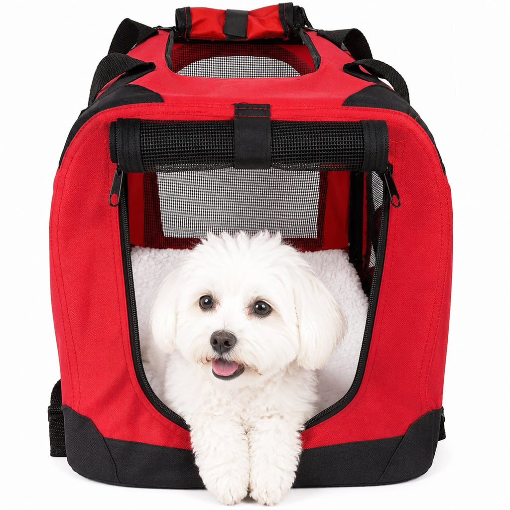Pet Life Deluxe 360° Vista View Soft Folding Dog Crate with Bowl – alternate view 3