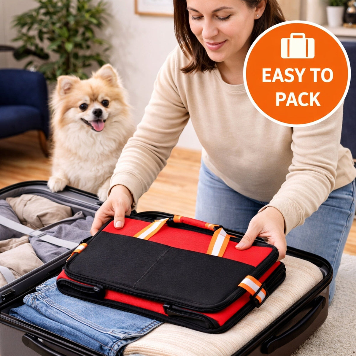 Pet Life ® 'Travel-Nest' Folding Travel Cat and Dog Bed – alternate view 25
