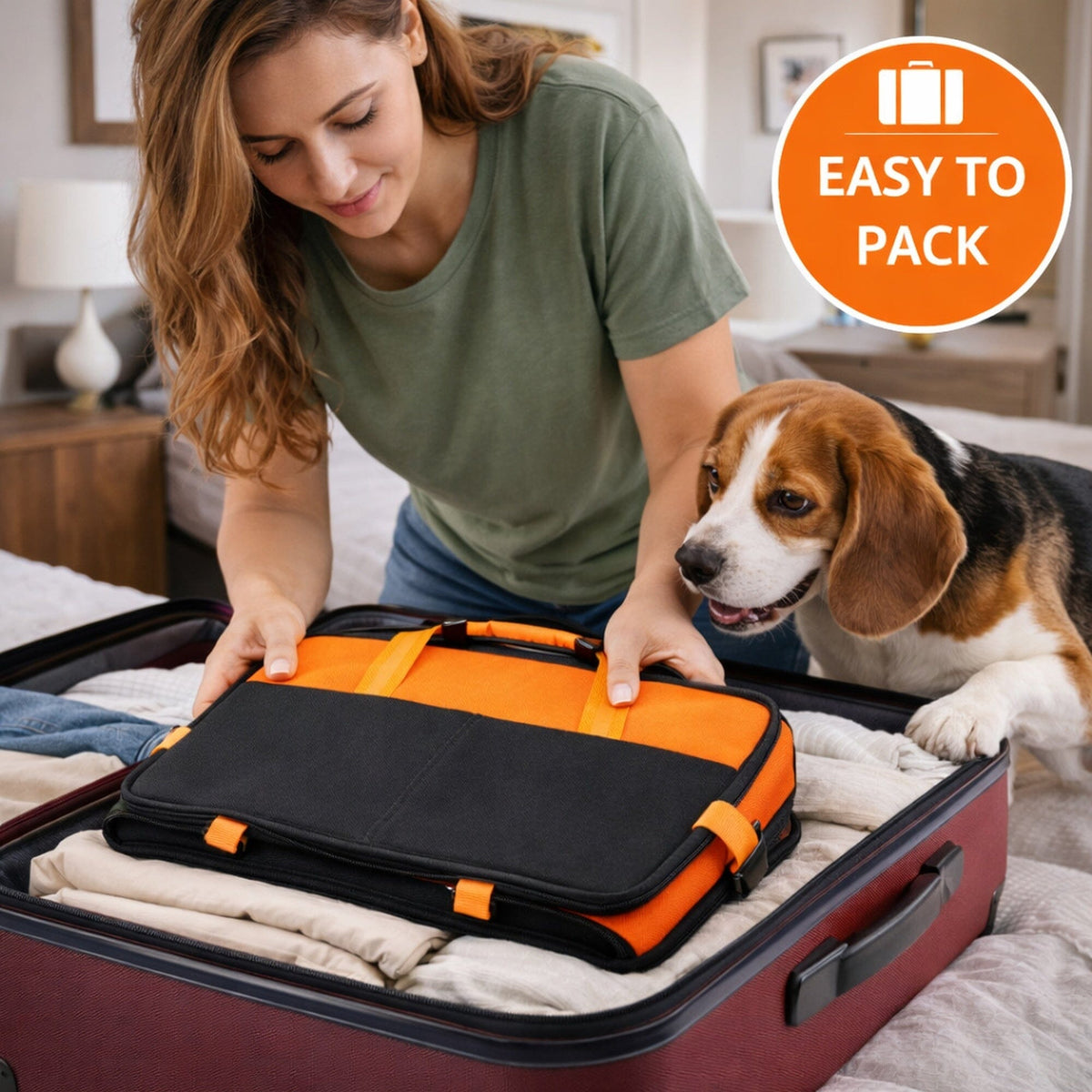Pet Life ® 'Travel-Nest' Folding Travel Cat and Dog Bed – alternate view 18