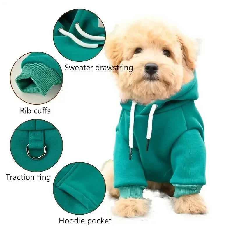 Pet Sweatshirt Hoodie with Back Pocket for Small Dogs – photo 5 of 6