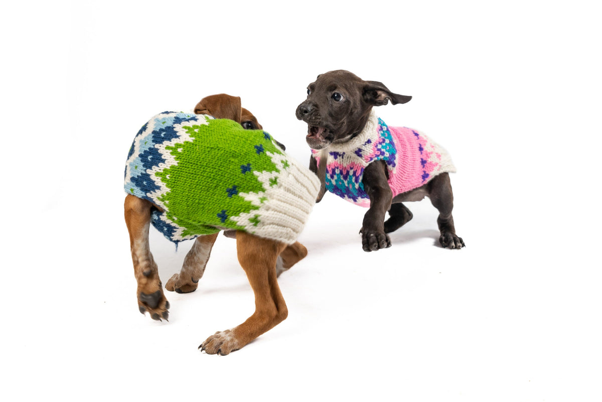 Pink Ski Bum Dog Sweater Alpaca with Harness Hole – photo 5 of 7