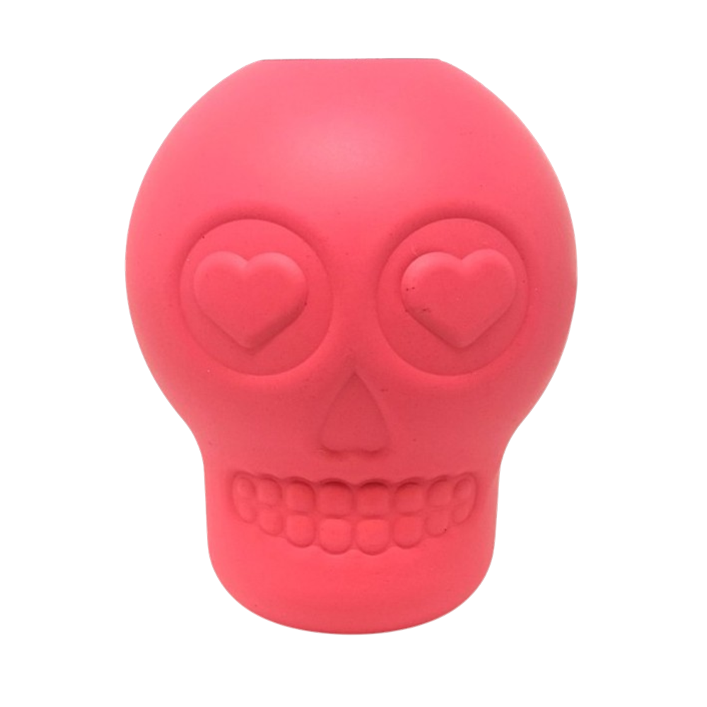 Sugar Skull Dog Chew Toy & Treat Dispenser – USA Made – front view