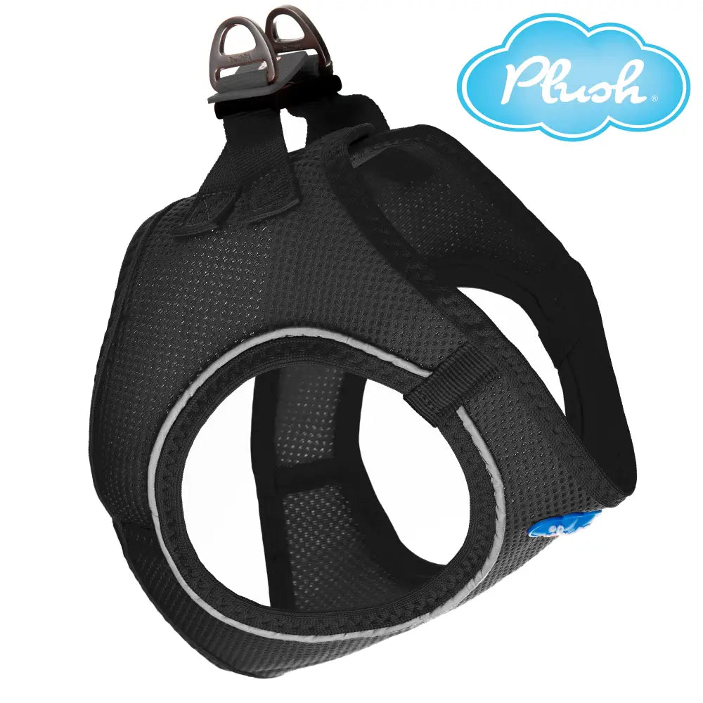 Plush Step-In Air Mesh Dog Harness – Black – alternate view 2