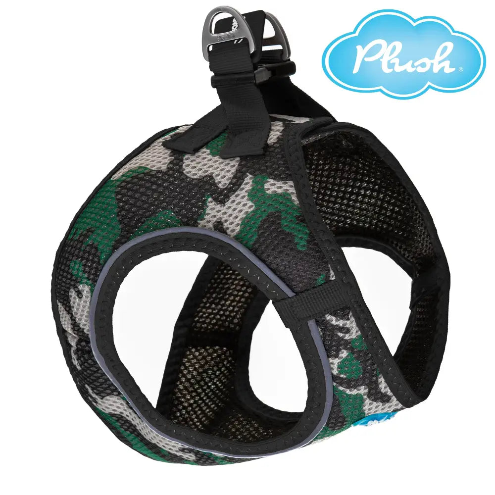 Plush Step-In Air Mesh Dog Harness – Camo – front view