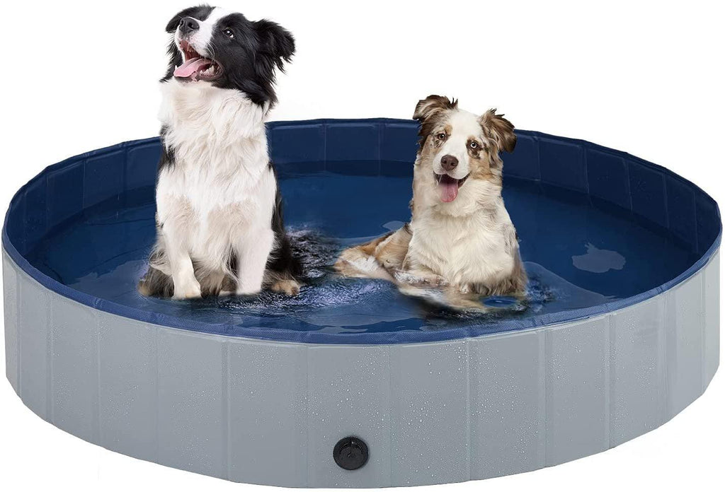 Portable Foldable Dog Swimming Pool – Leak-Proof PVC Pet Bath Tub – front view