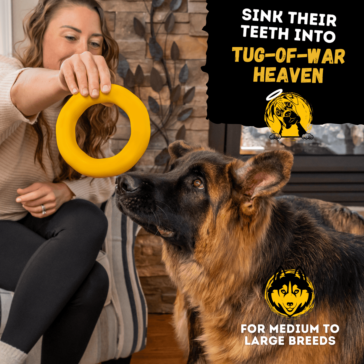 Clutch Ring Dog Chew Toy – Durable – alternate view 7