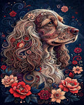 Spaniel at Midnight — Hysteria digital dog art, watermarked preview