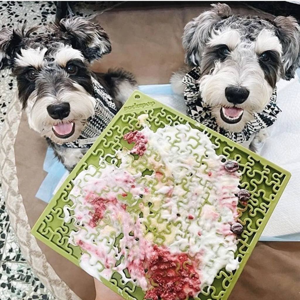 Jigsaw Puzzle Enrichment Lick Mat – Anxiety Relief, USA Made – alternate view 9