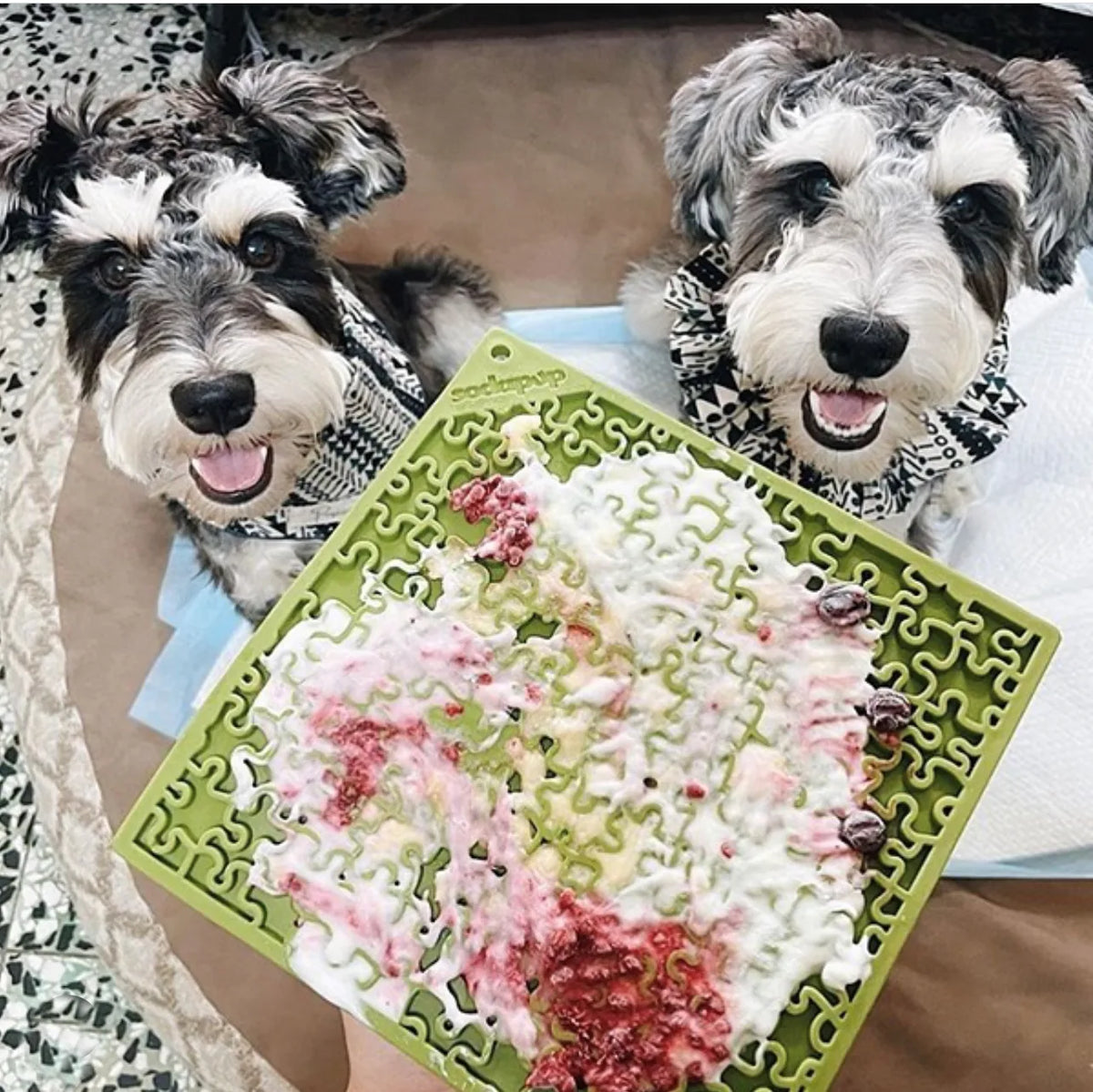 Jigsaw Puzzle Enrichment Lick Mat – Anxiety Relief, USA Made – alternate view 9