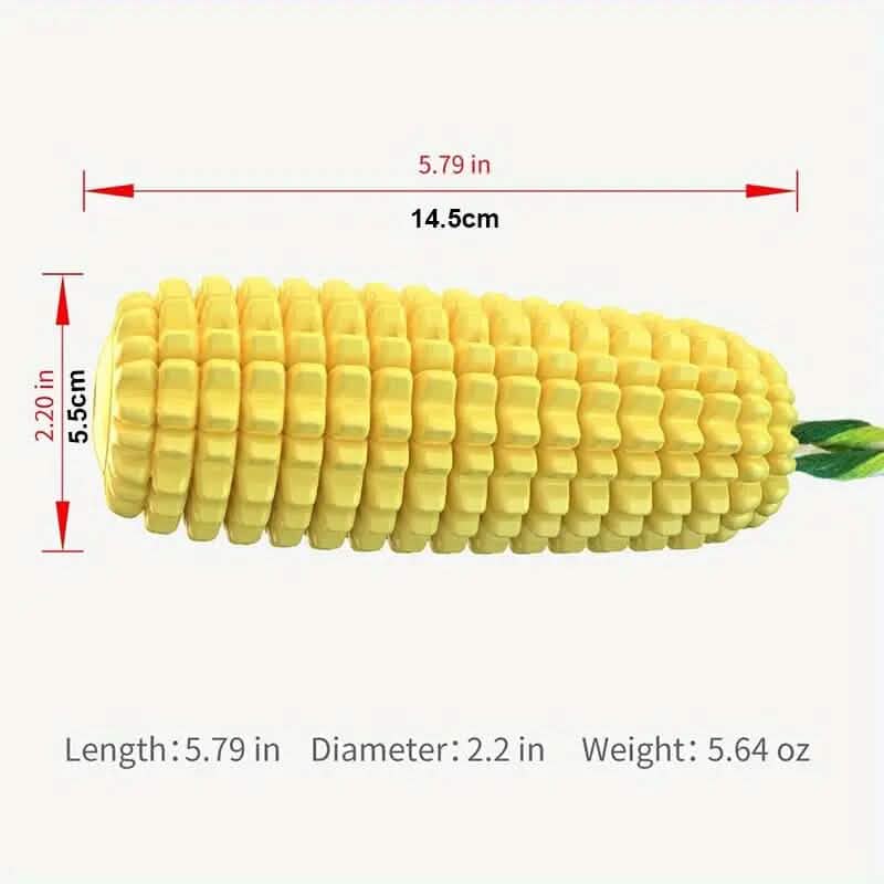 Squeaky Corn Chew Toy for Dogs Interactive TPR – photo 2 of 7