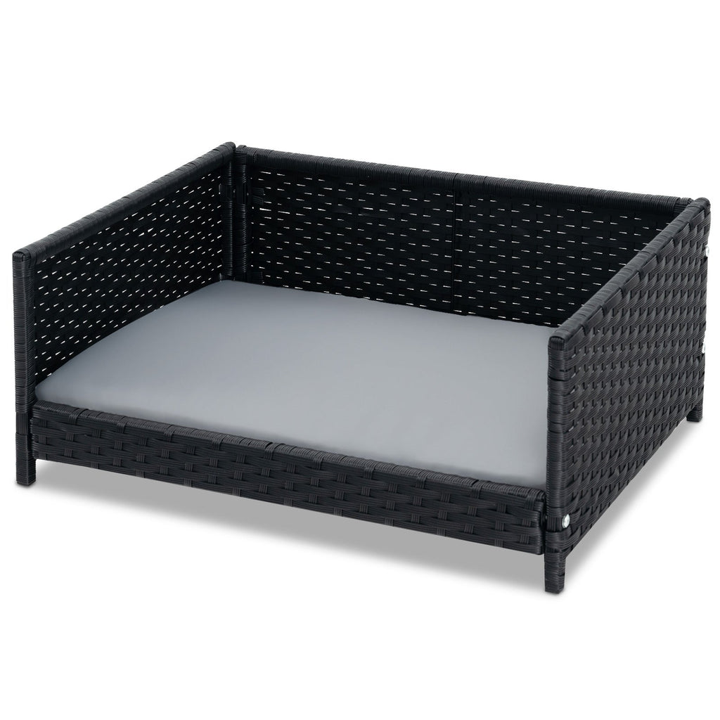 Rattan Dog Bed with Waterproof Cushion Gray – photo 3 of 8
