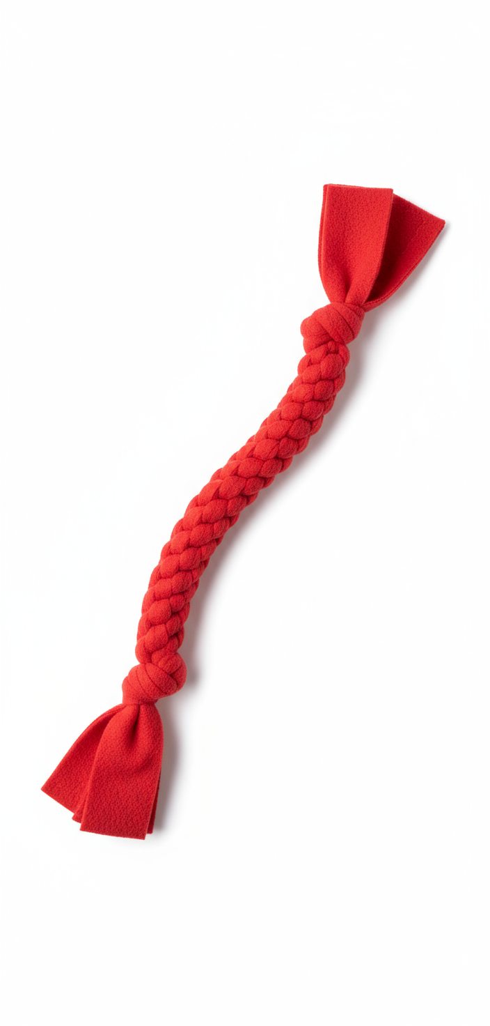 Medium Fleece Pull Toy for medium size dogs, detail view