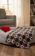 Dog Blanket red heart