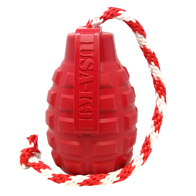 USA-K9 Grenade red rubber reward toy for dogs – photo 1 of 8