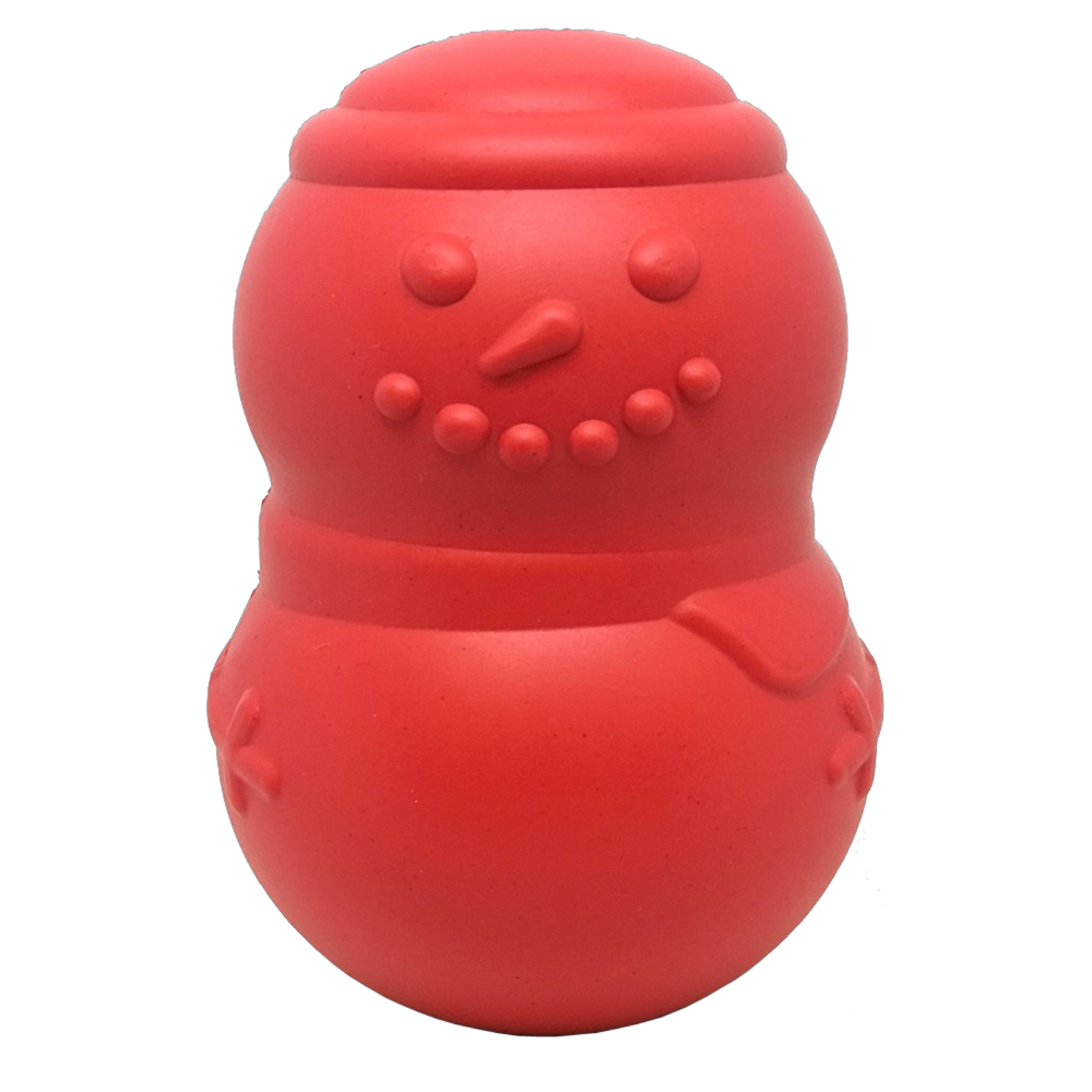 SodaPup Snowman red rubber treat dispenser dog toy – photo 1 of 6