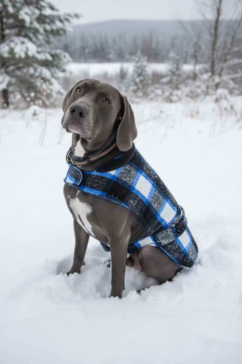 Custom fleece dog vest made to measure, fleece fabric close-up
