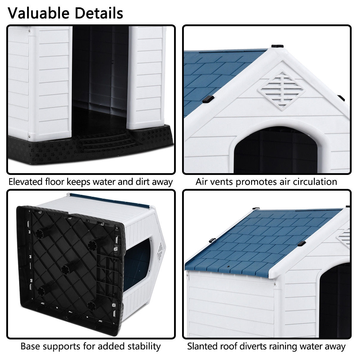 Indoor Outdoor Waterproof Plastic Dog House – photo 9 of 16