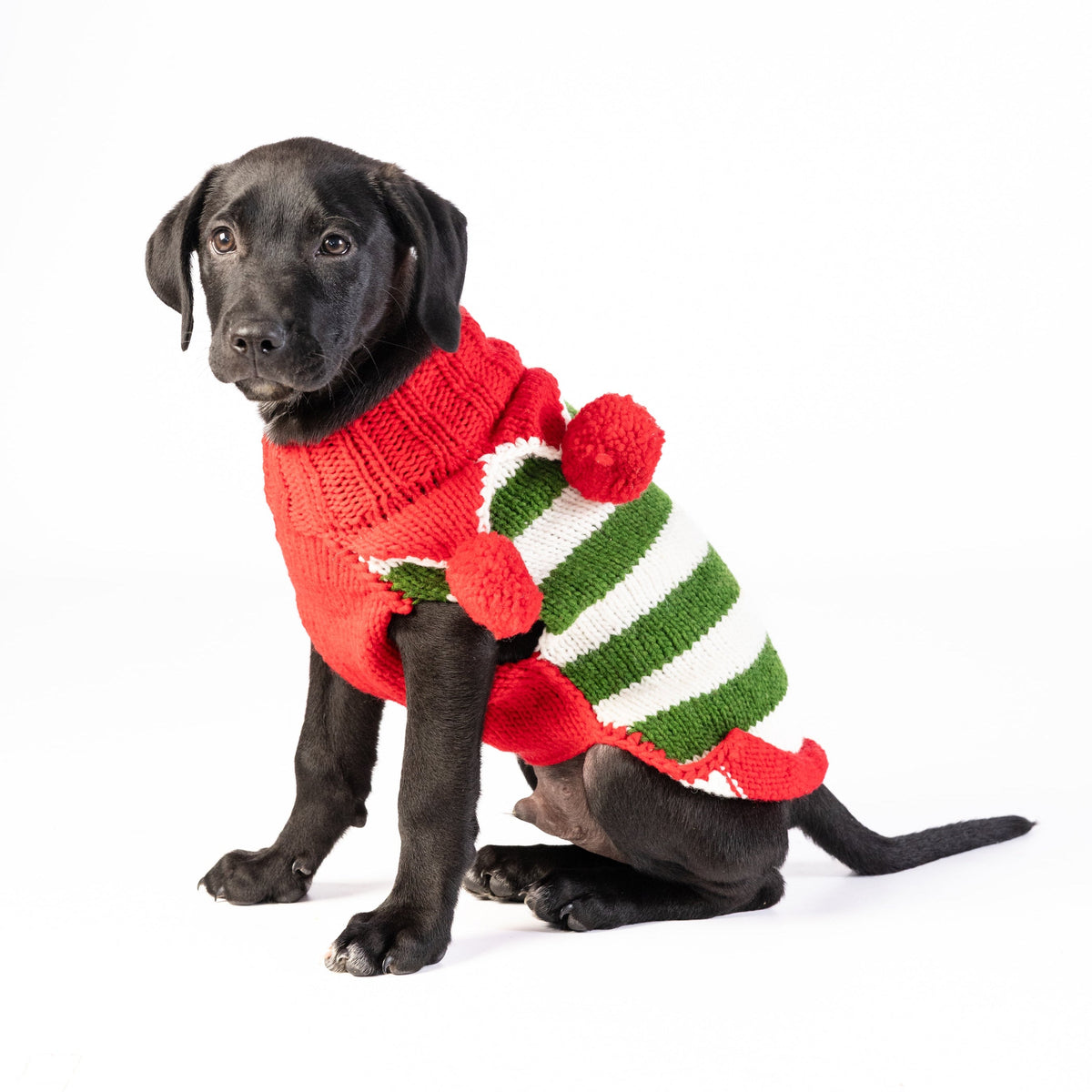 Christmas Elf Holiday Dog Sweater Hand Knit – photo 5 of 8